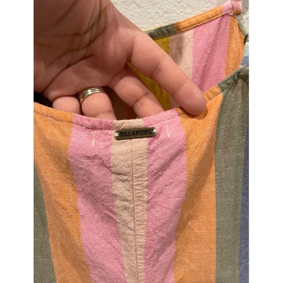 BILLABONG Straight Multicolor Spaghetti Straps Mini Dress - Picture 6 of 6